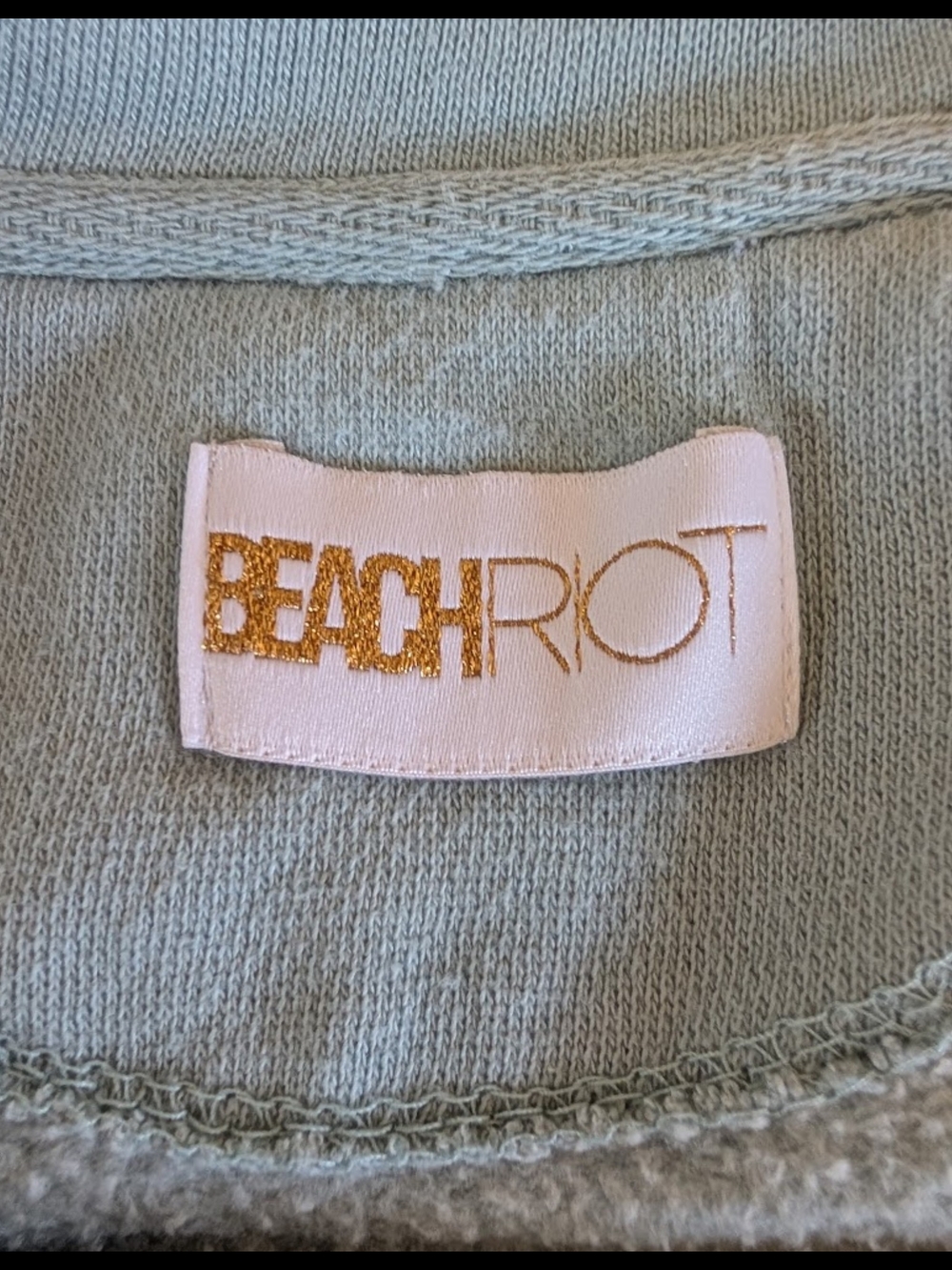 Beach Riot Small Pale Blue Crewneck Sweatshirt with White Palm Graphic - Picture 4 of 4